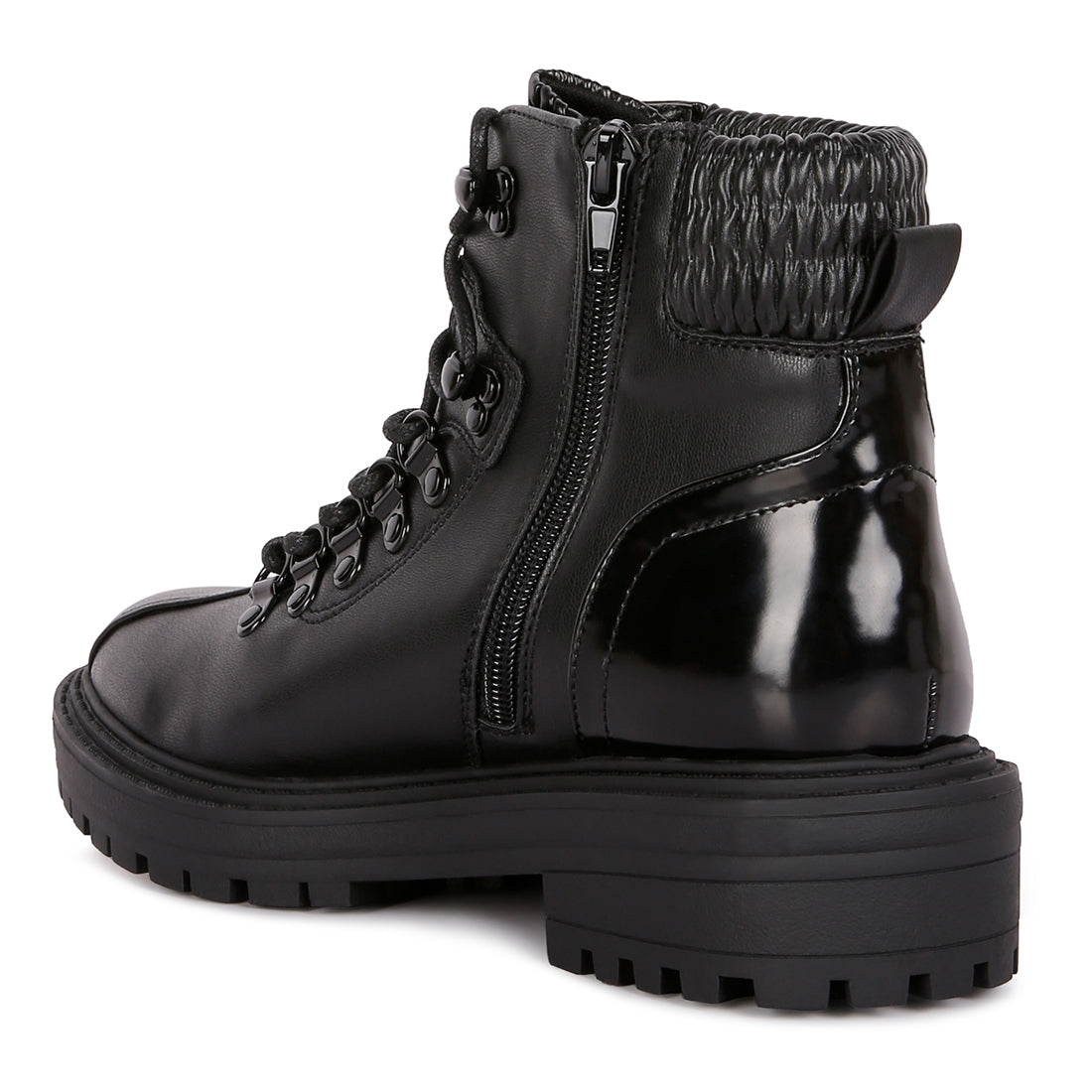 Boundless PU Quilt Collar Ankle Boot