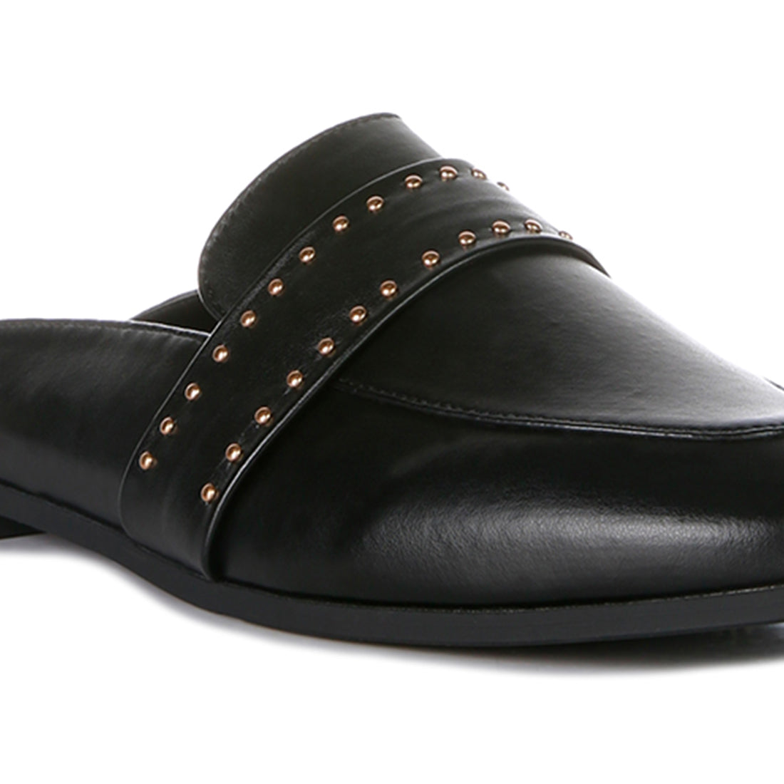 Walkout Studded Flat Mules#color_black