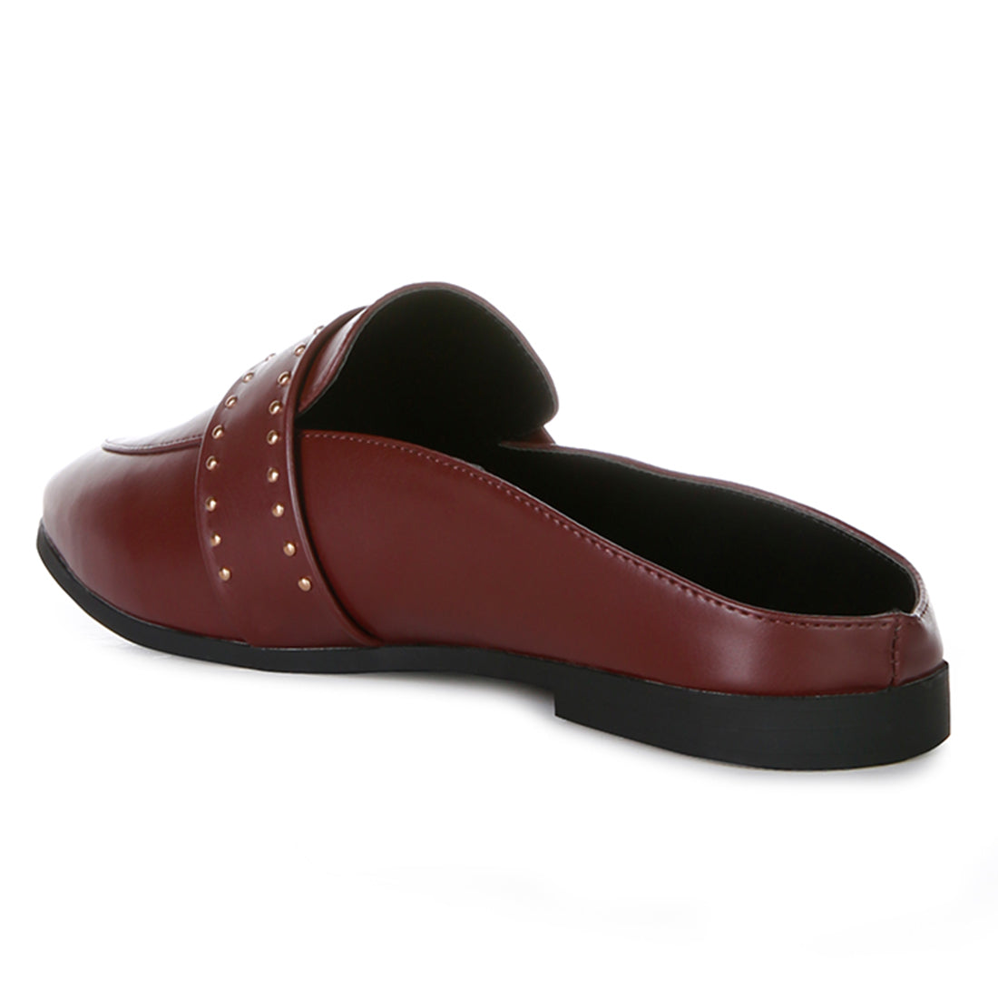 Walkout Studded Flat Mules#color_burgundy