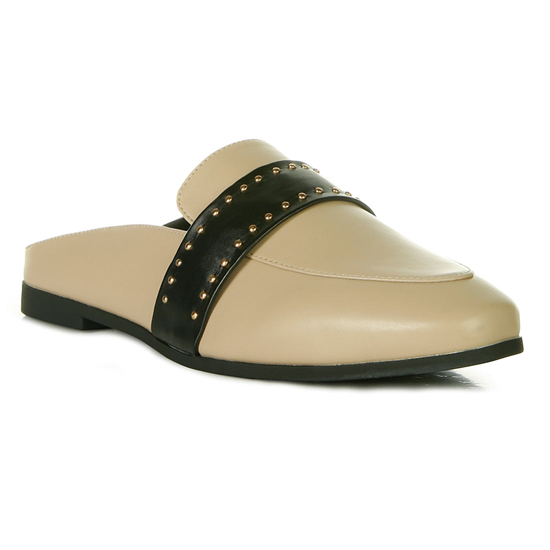 Walkout Studded Flat Mules#color_taupe