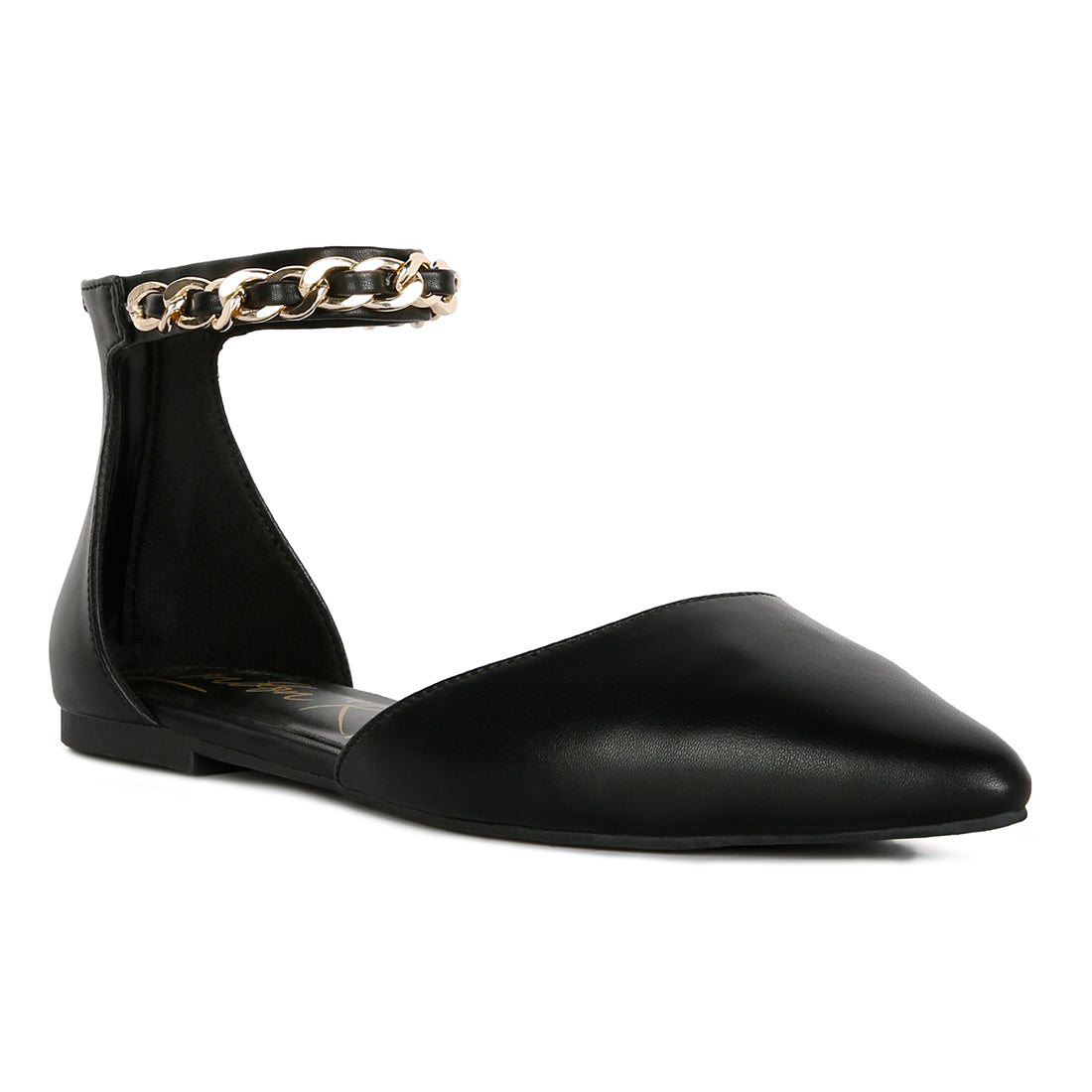 zurich slingback chain detail flats#color_black