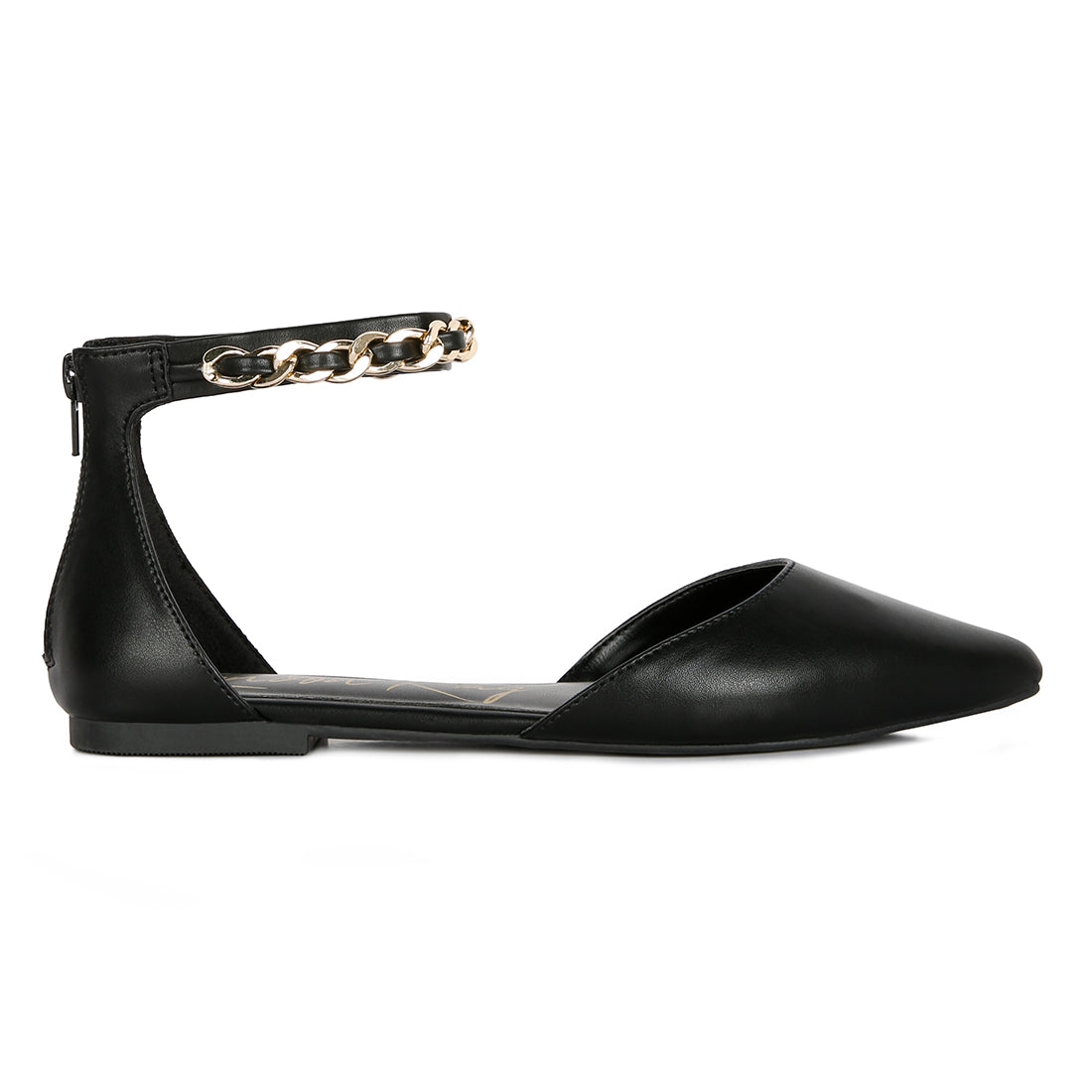 zurich slingback chain detail flats#color_black