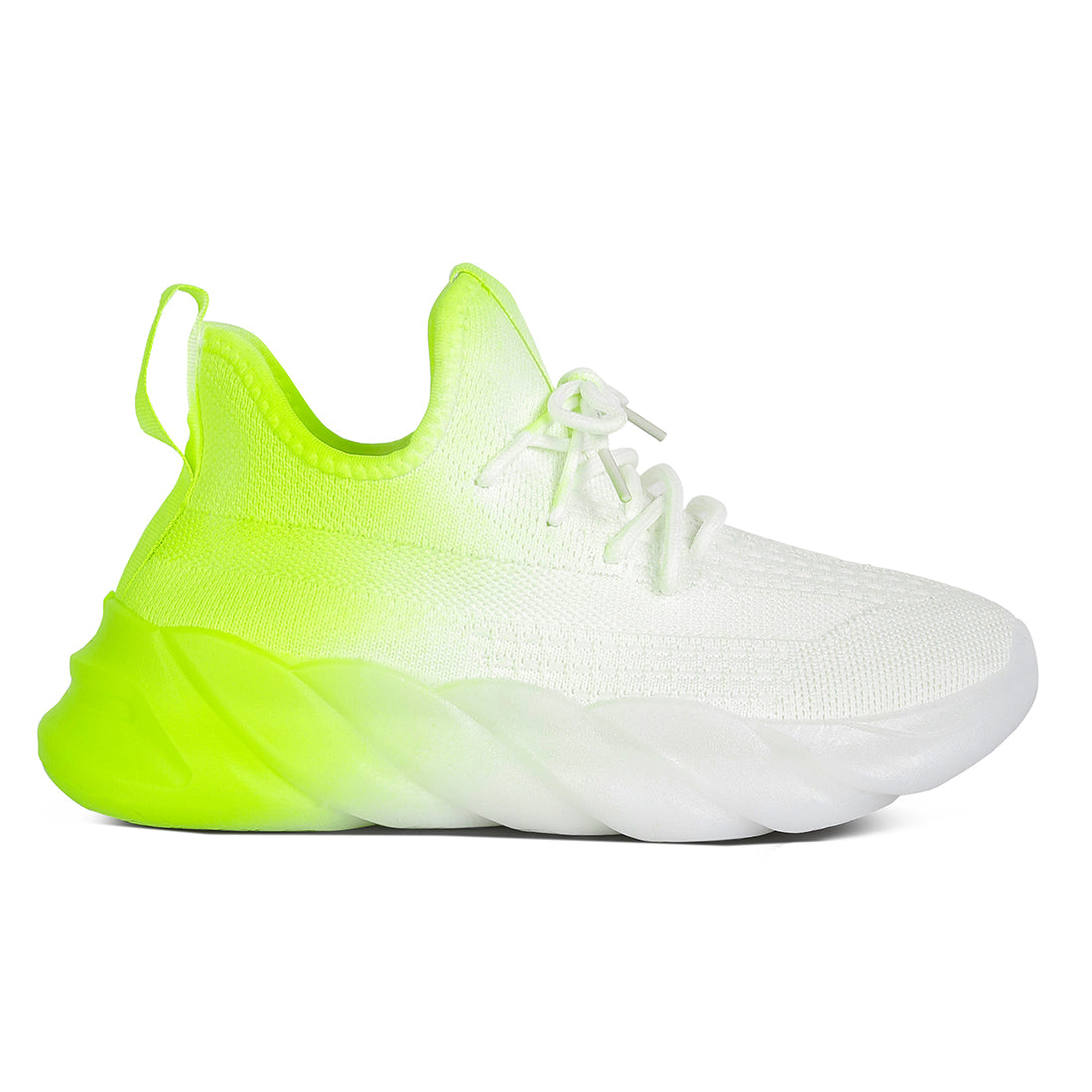 newash ombre dip knit sneakers#color_green