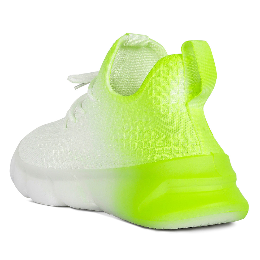 newash ombre dip knit sneakers#color_green