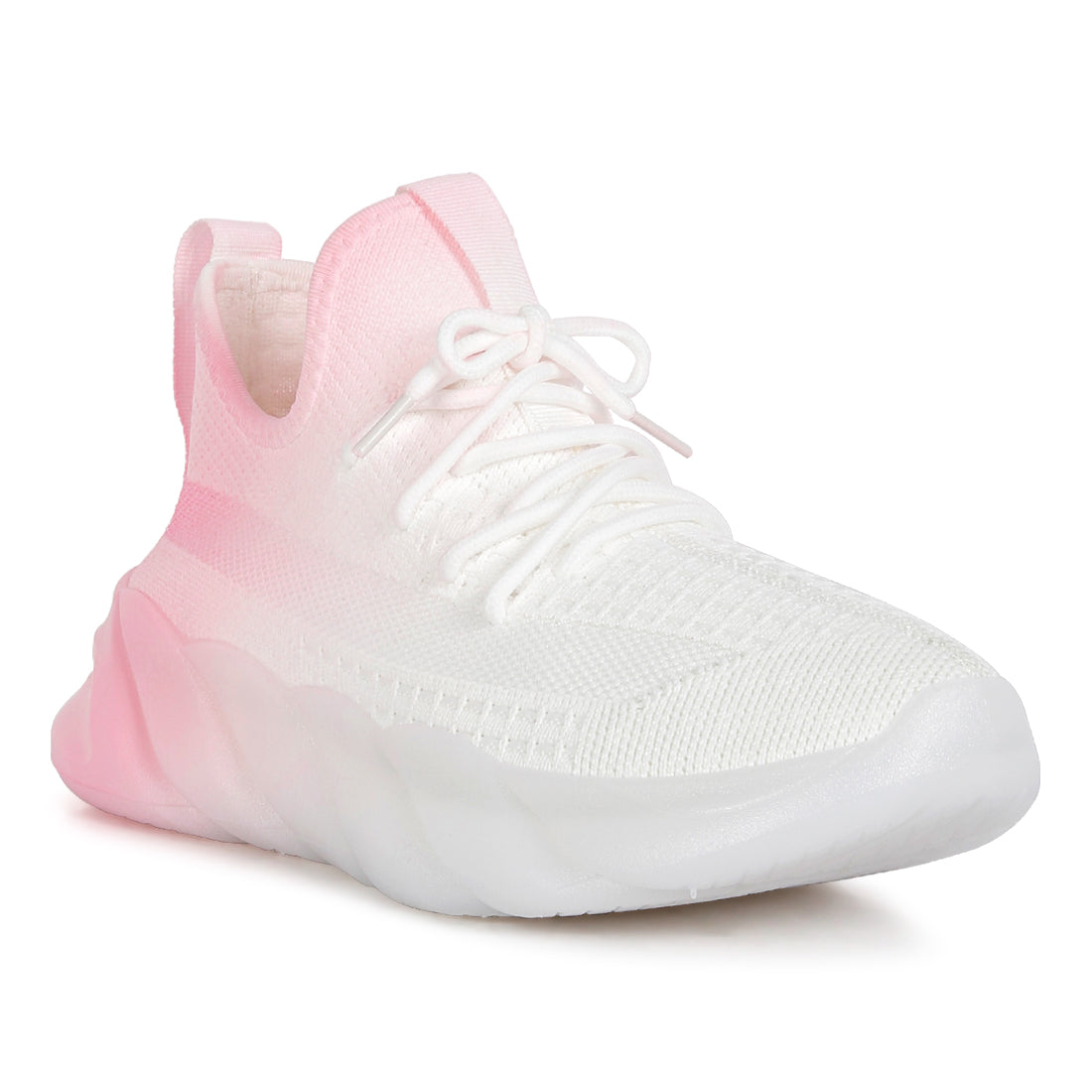 newash ombre dip knit sneakers#color_pink