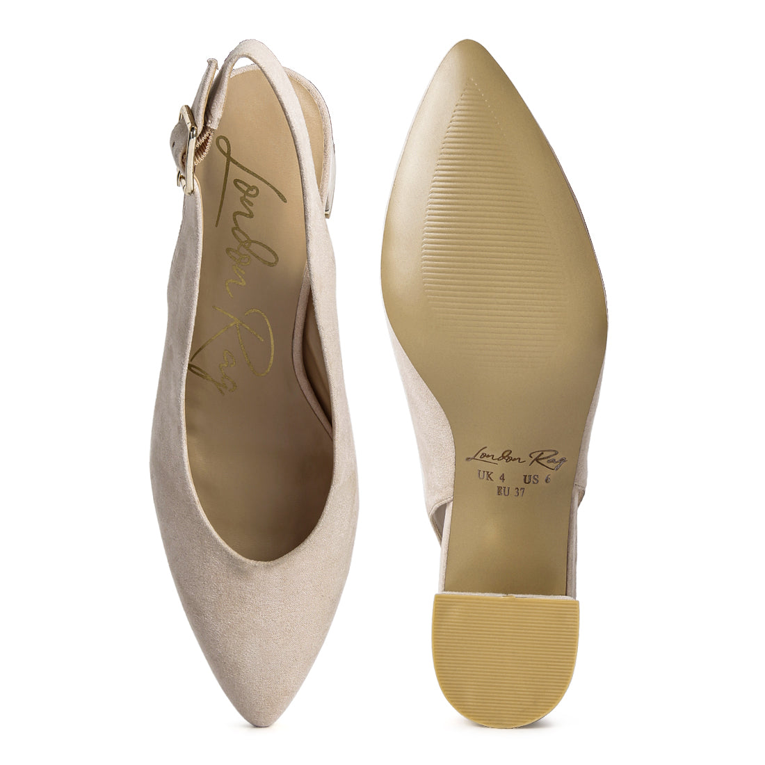 top job faux suede slingback sandals#color_beige