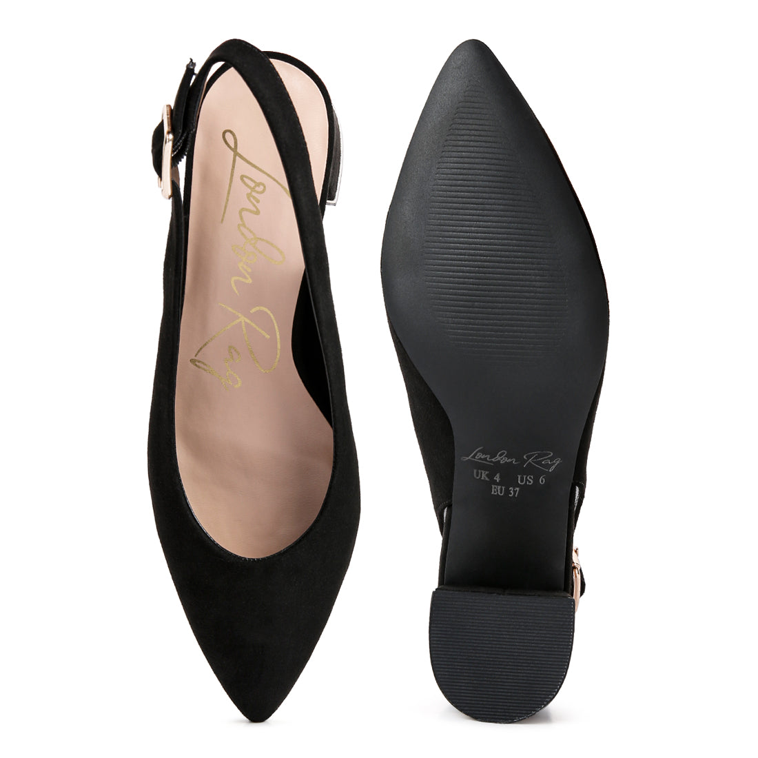 top job faux suede slingback sandals#color_black