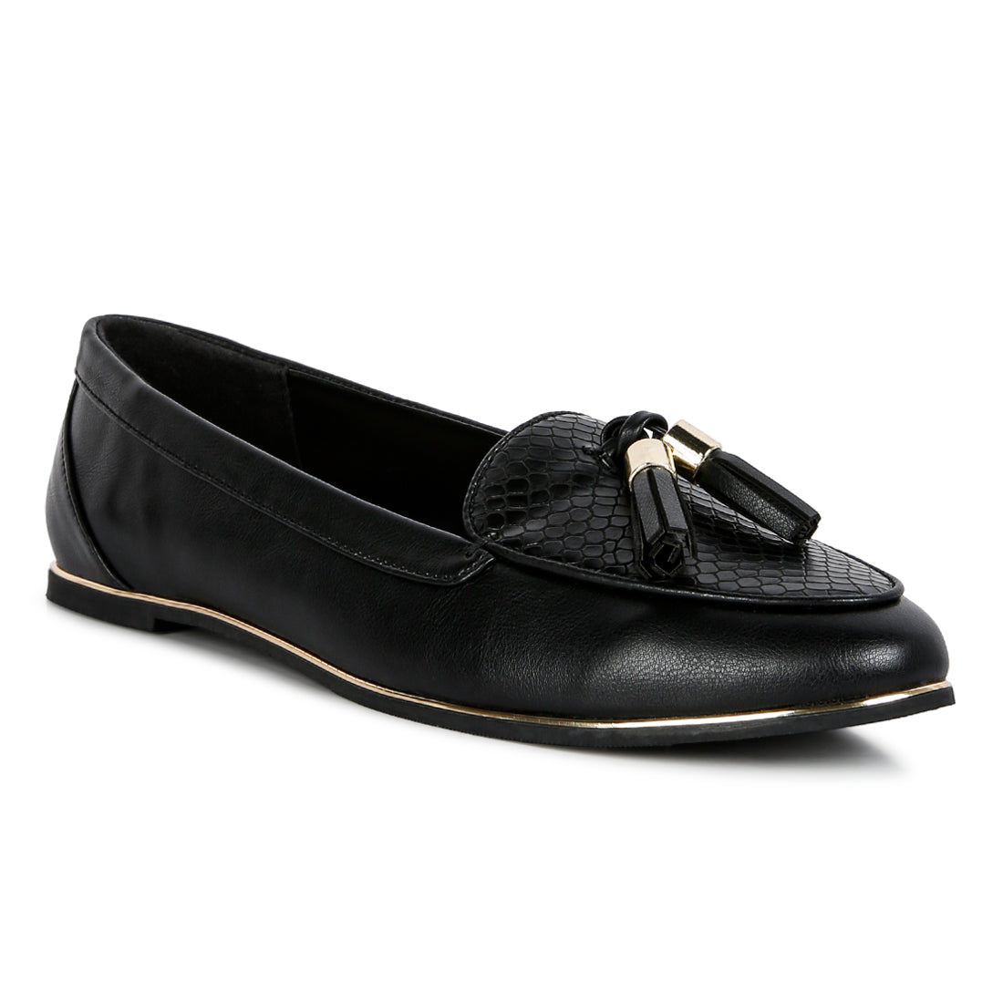 cabbose casual bow loafers#color_black