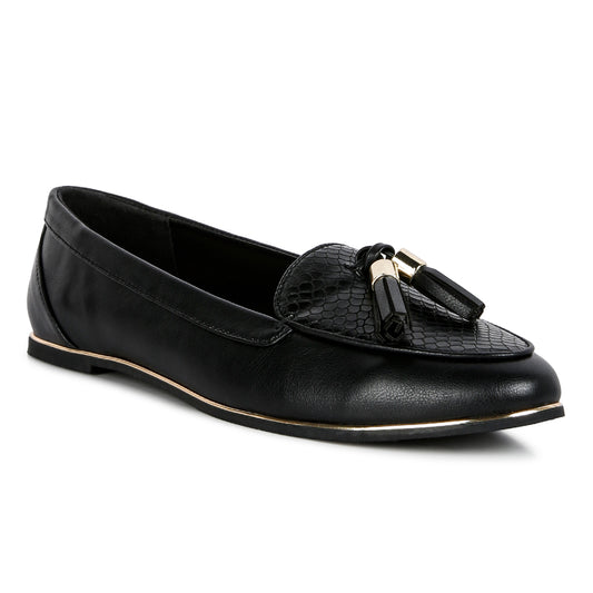cabbose casual bow loafers#color_black