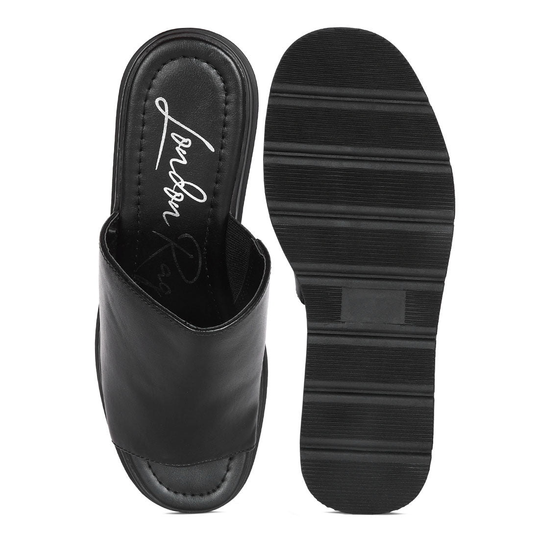 Black High Casual Sandals