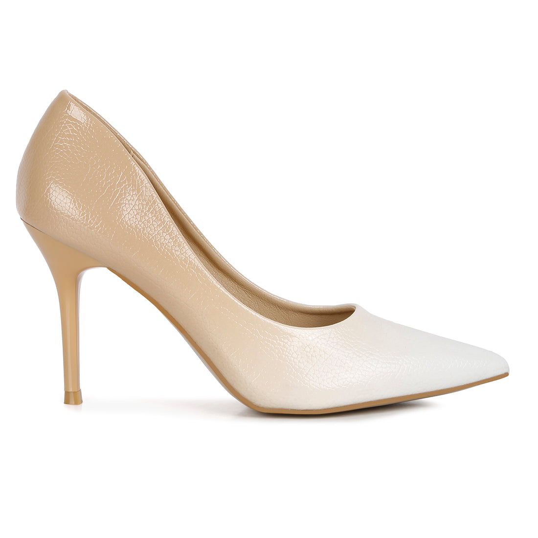 ombre mid heel pumps#color_beige
