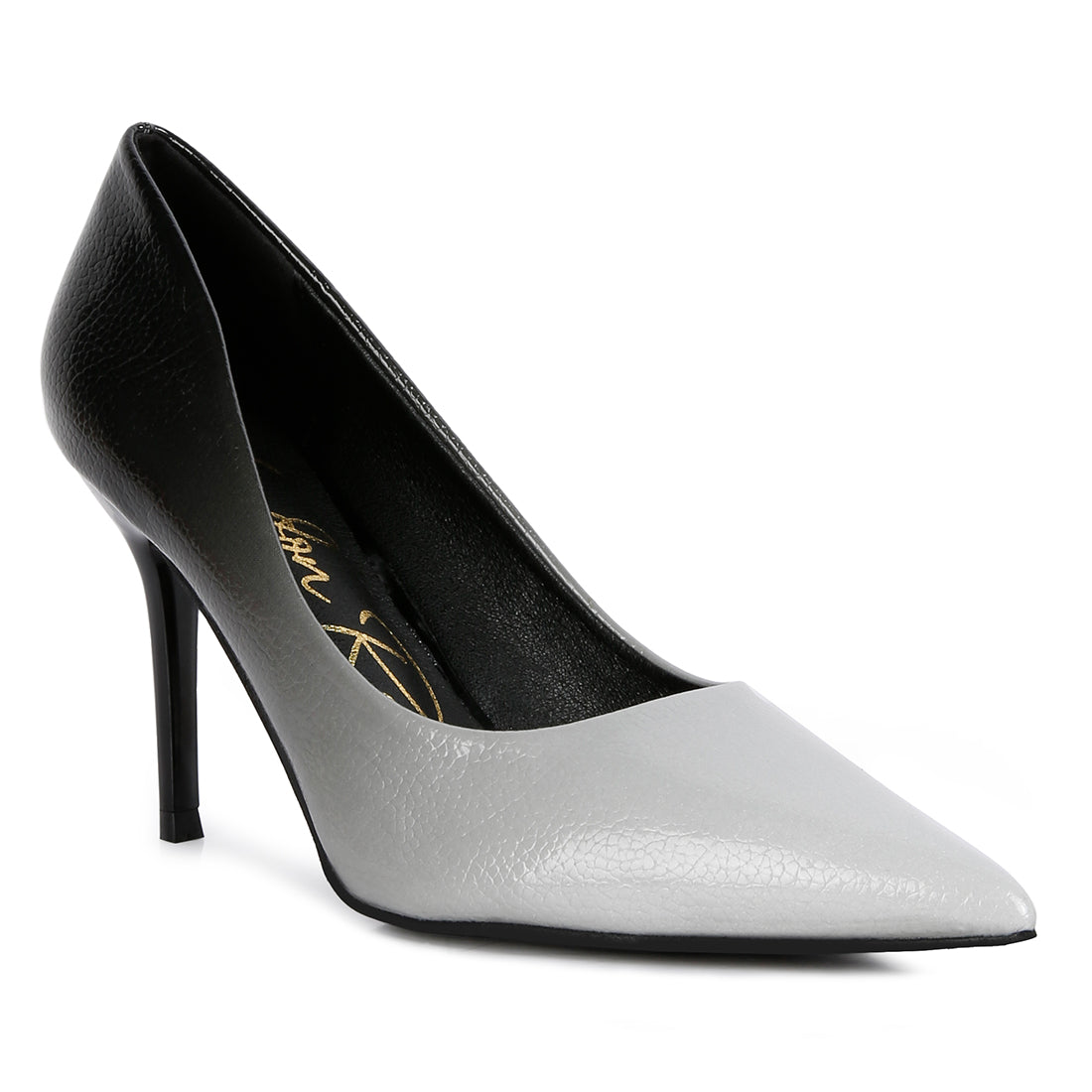 ombre mid heel pumps#color_black
