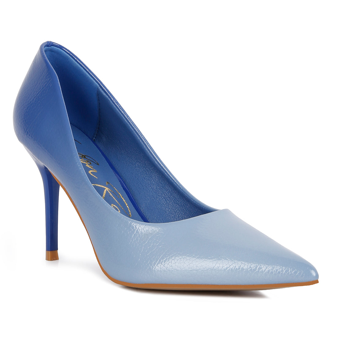 ombre mid heel pumps#color_blue