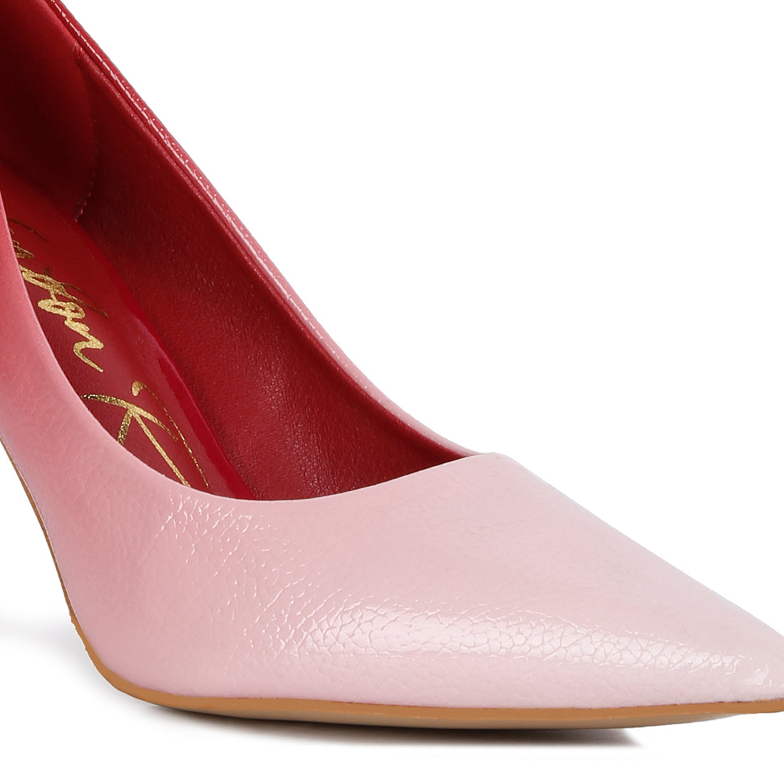 ombre mid heel pumps#color_red