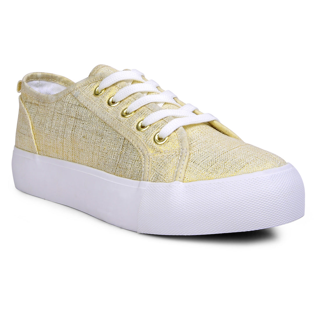 glam doll knitted sliver platform sneakers#color_gold