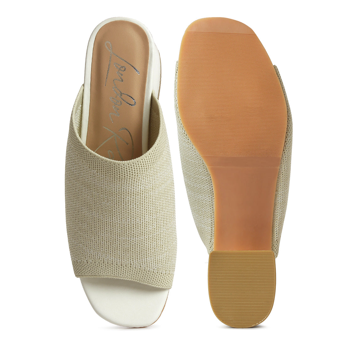 knitted round toe sandal#color_cream