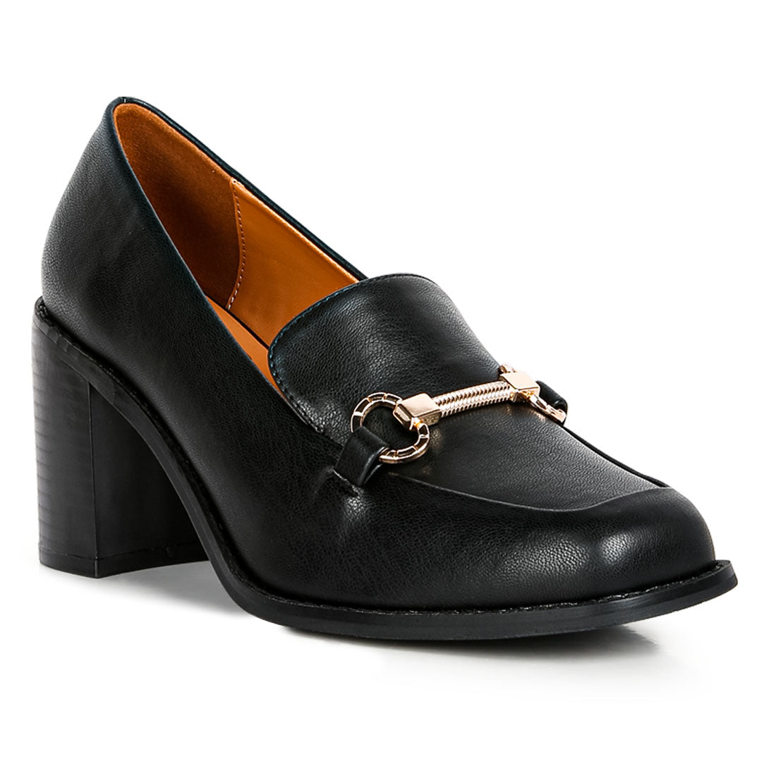 classic block heel loafers#color_black