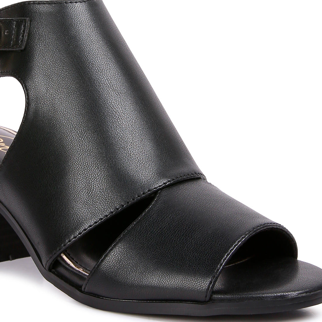 polessi pin buckle ankel mules#color_black