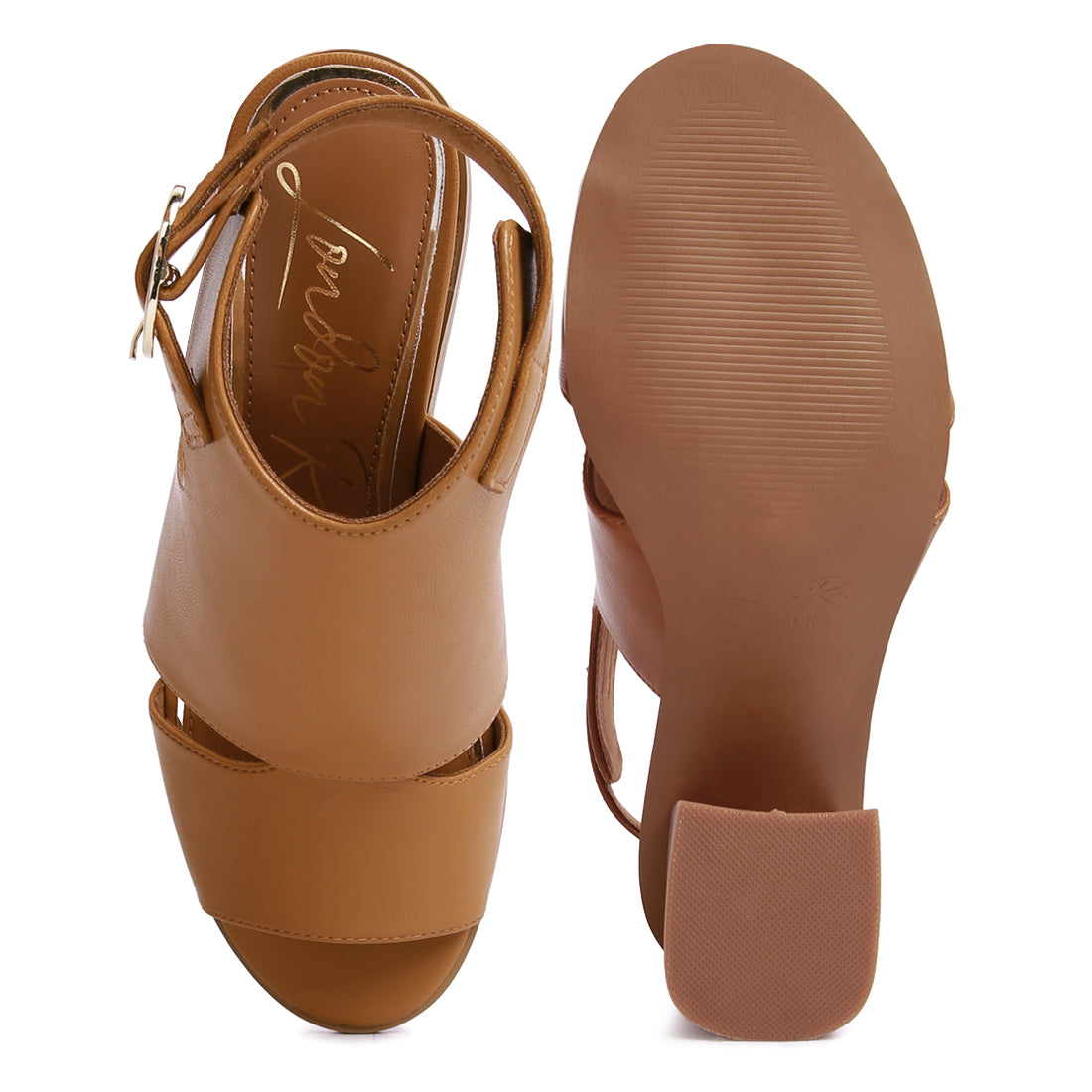 polessi pin buckle ankel mules#color_tan