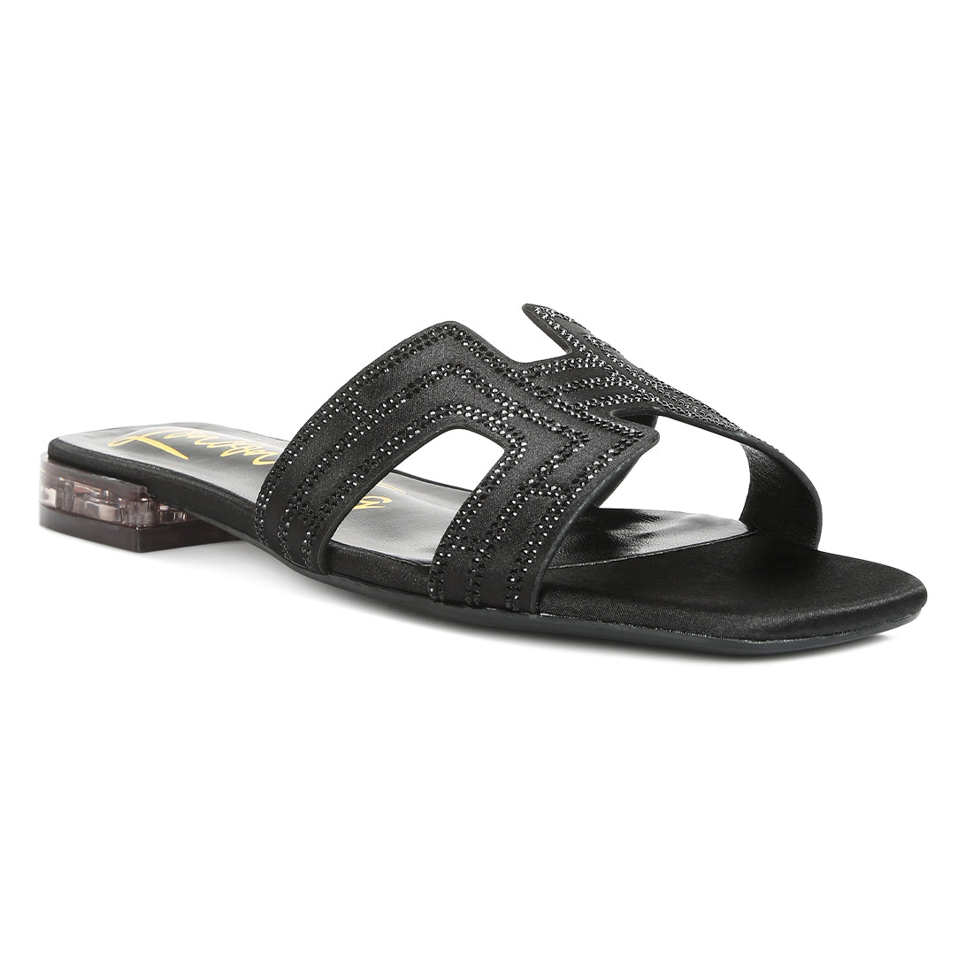 flat embellished sandals#color_black