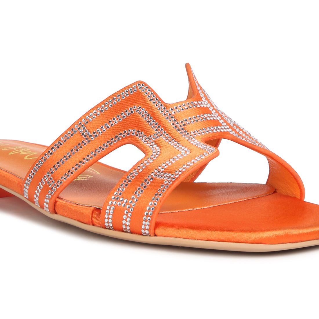 flat embellished sandals#color_orange