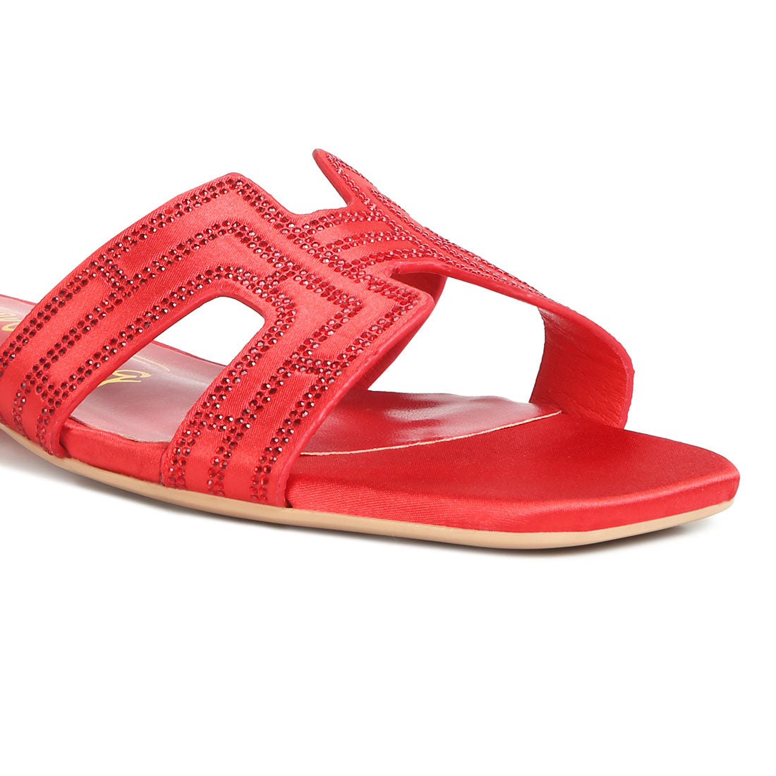 flat embellished sandals#color_red