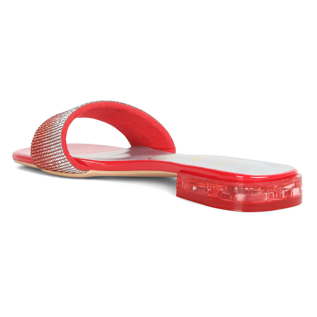 rhinestone slip on sandals#color_red