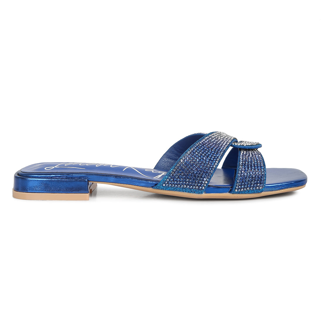 crocc strap rhinestone sandals#color_blue