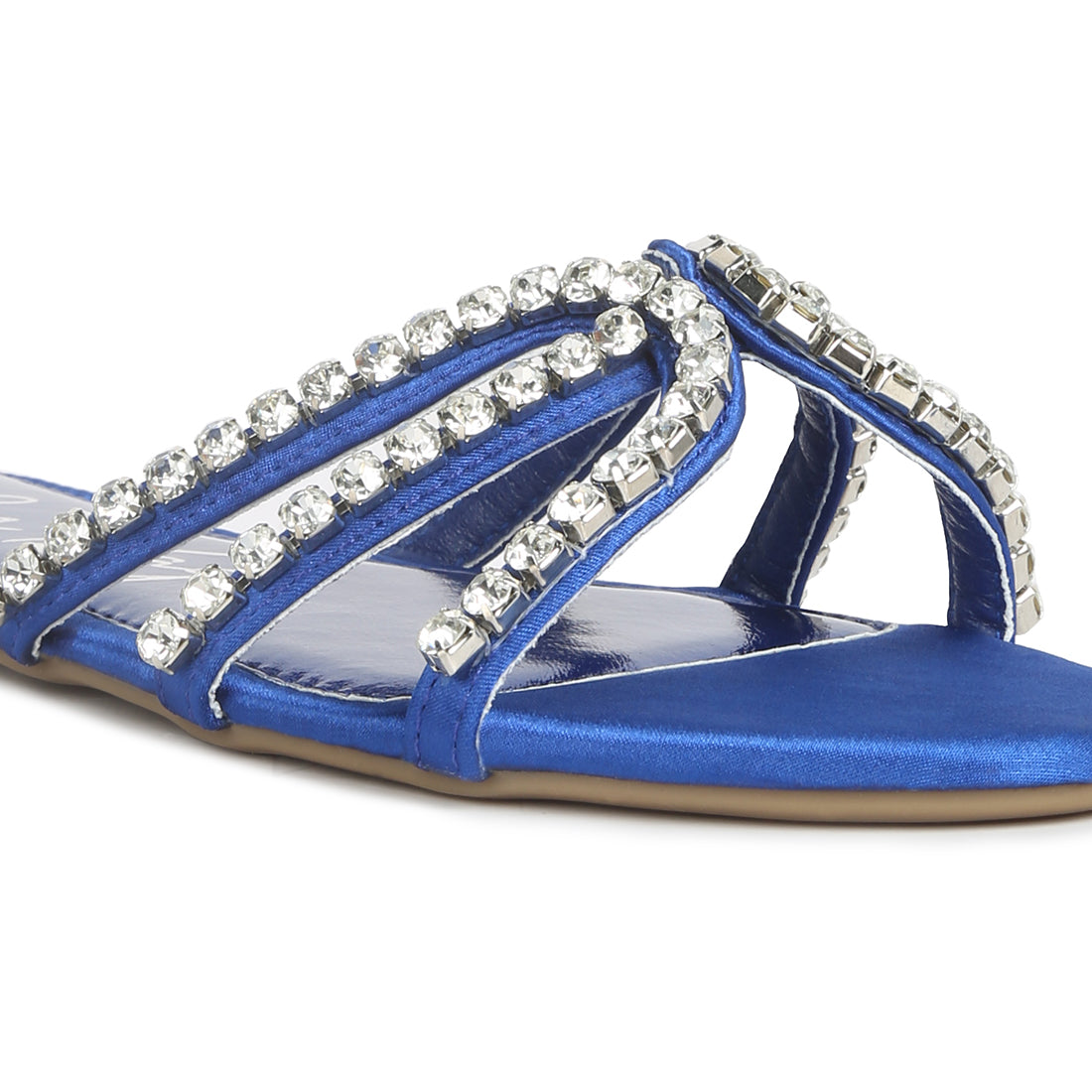 dimante strap flat sandals#color_blue