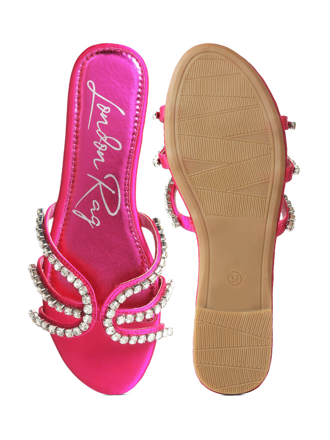 dimante strap flat sandals#color_fuchsia