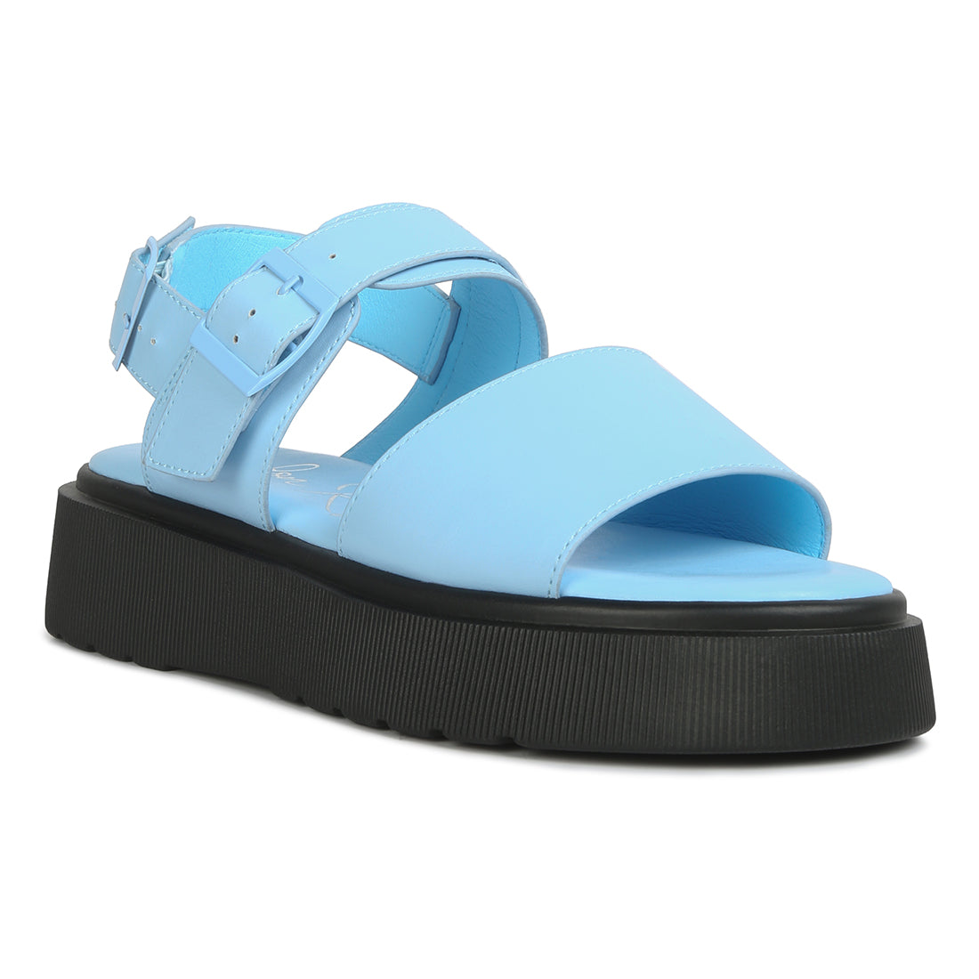 pin buckle platform sandals#color_blue
