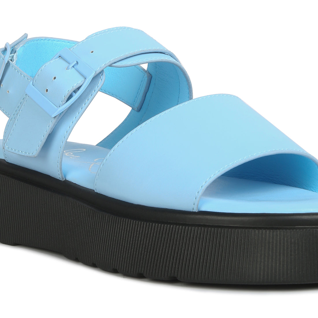 pin buckle platform sandals#color_blue