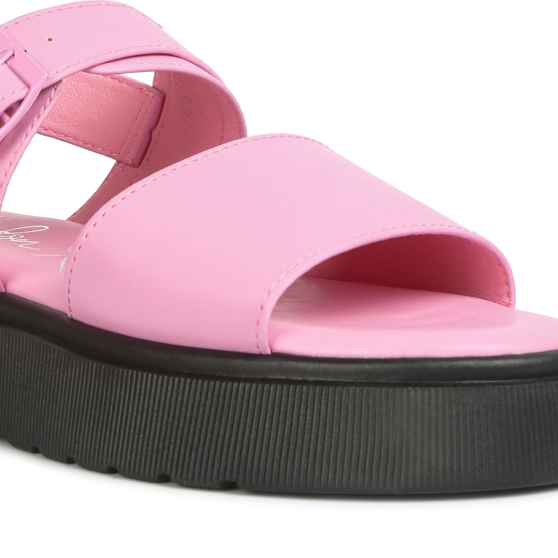 pin buckle platform sandals#color_pink