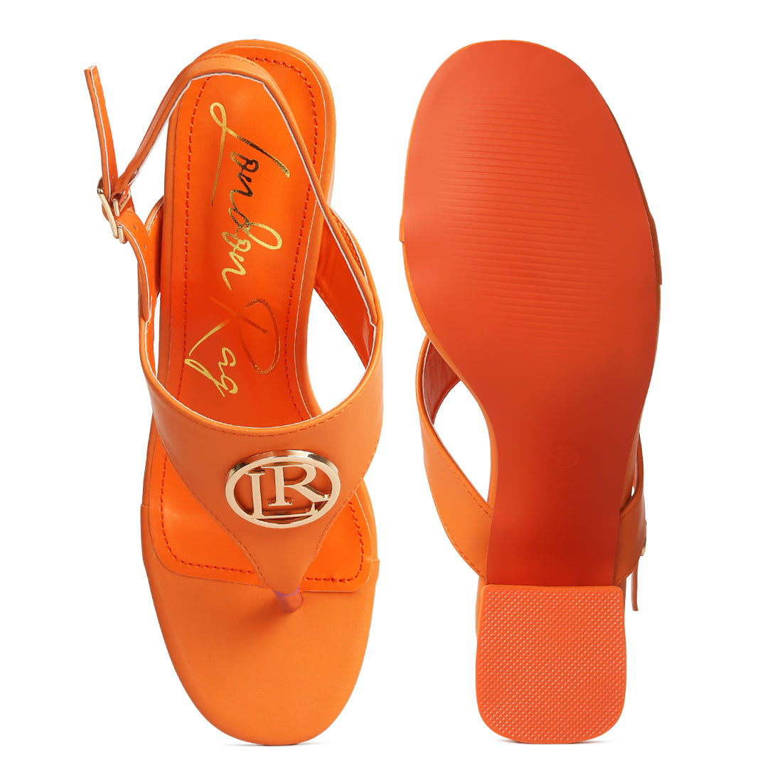 block heel thong sandals#color_orange