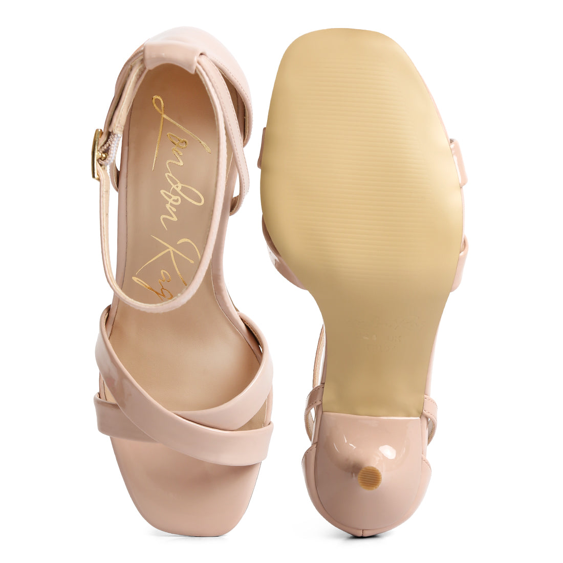 ankle strap stiletto heel sandals#color_nude