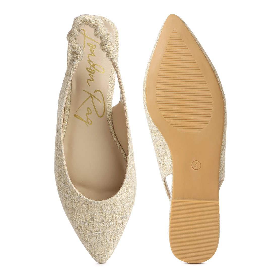 Slingback ballet flats#color_beige