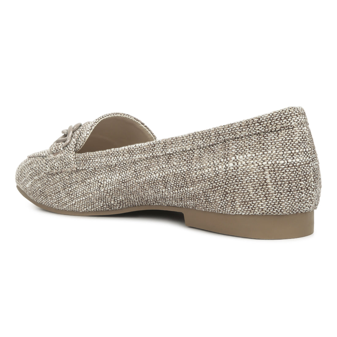 chain embellished loafers#color_khaki