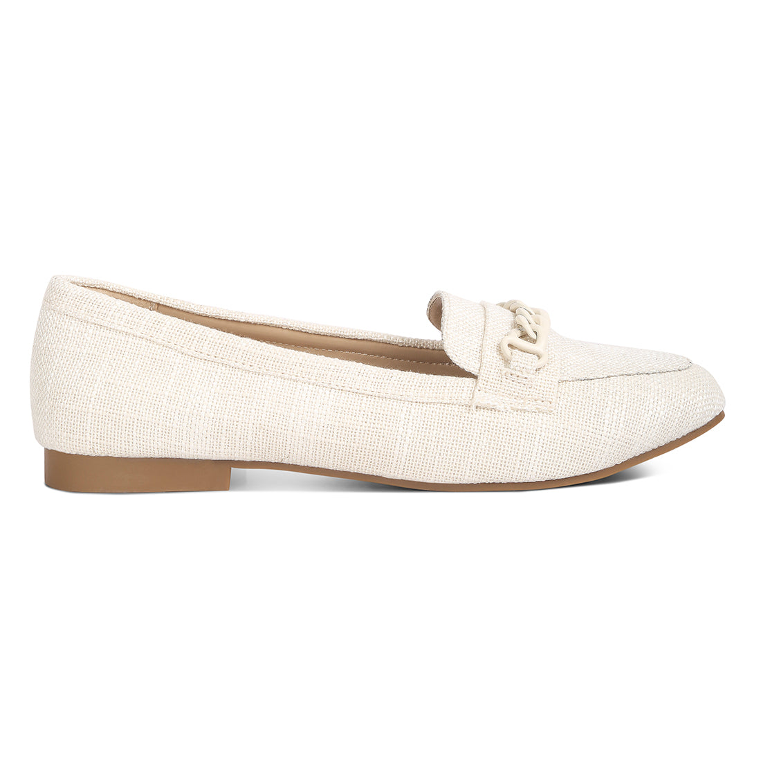 chain embellished loafers#color_off-white