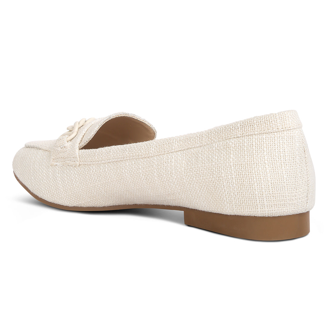 chain embellished loafers#color_off-white