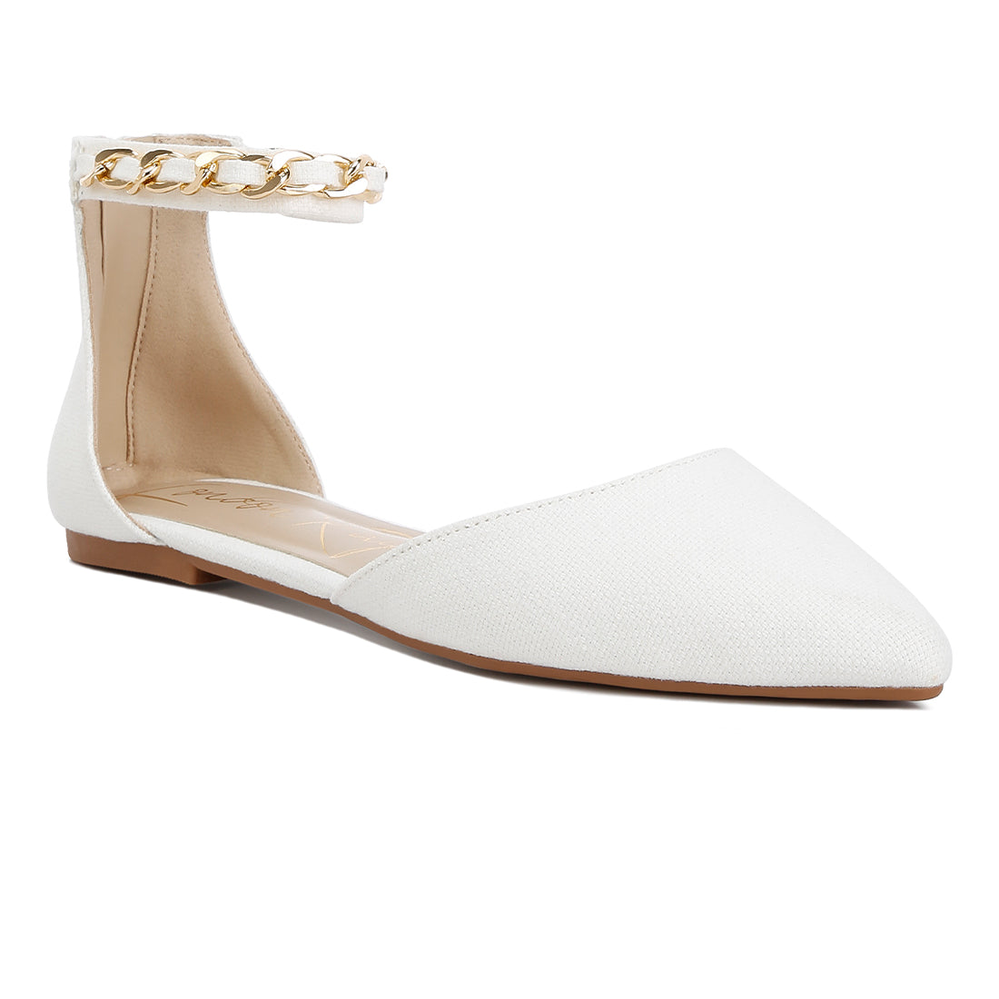 chain embellished flat sandals#color_off-white