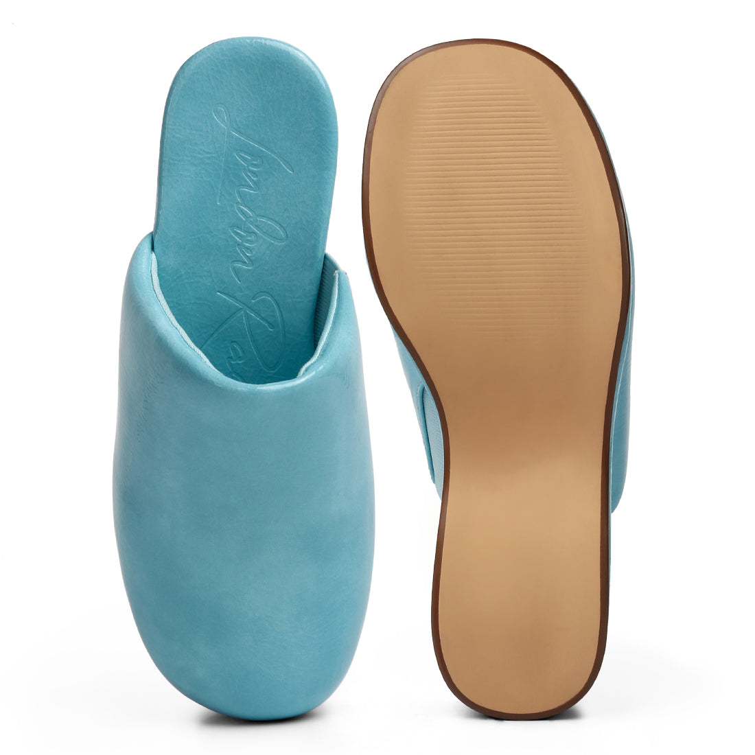 olori solid platform slip on mules#color_blue