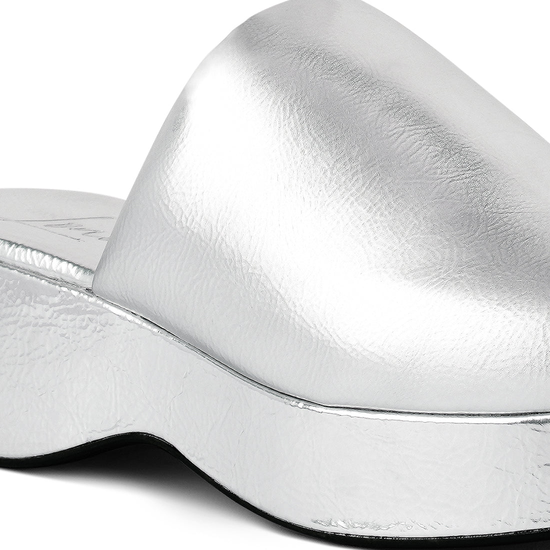olori solid platform slip on mules#color_silver