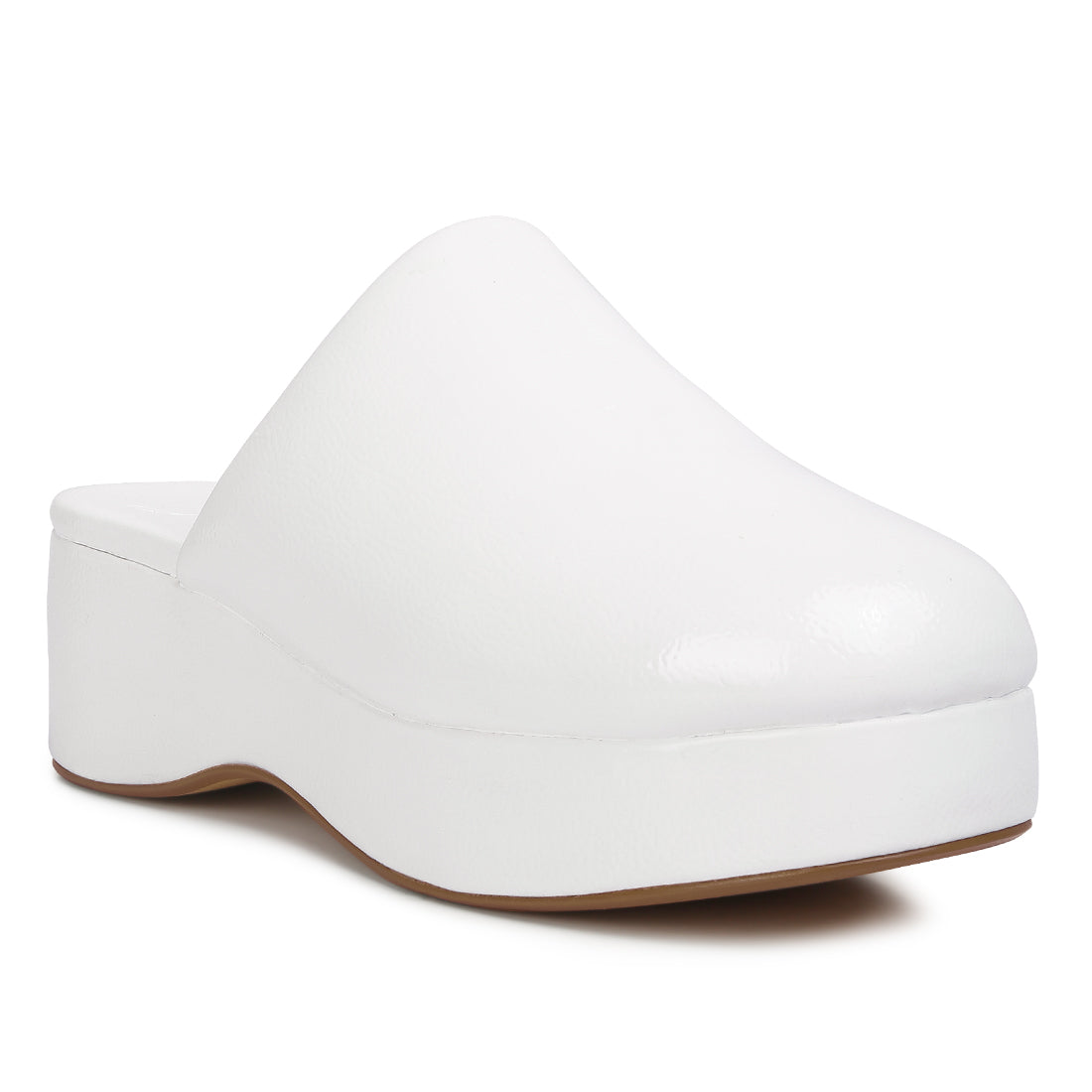 olori solid platform slip on mules#color_white