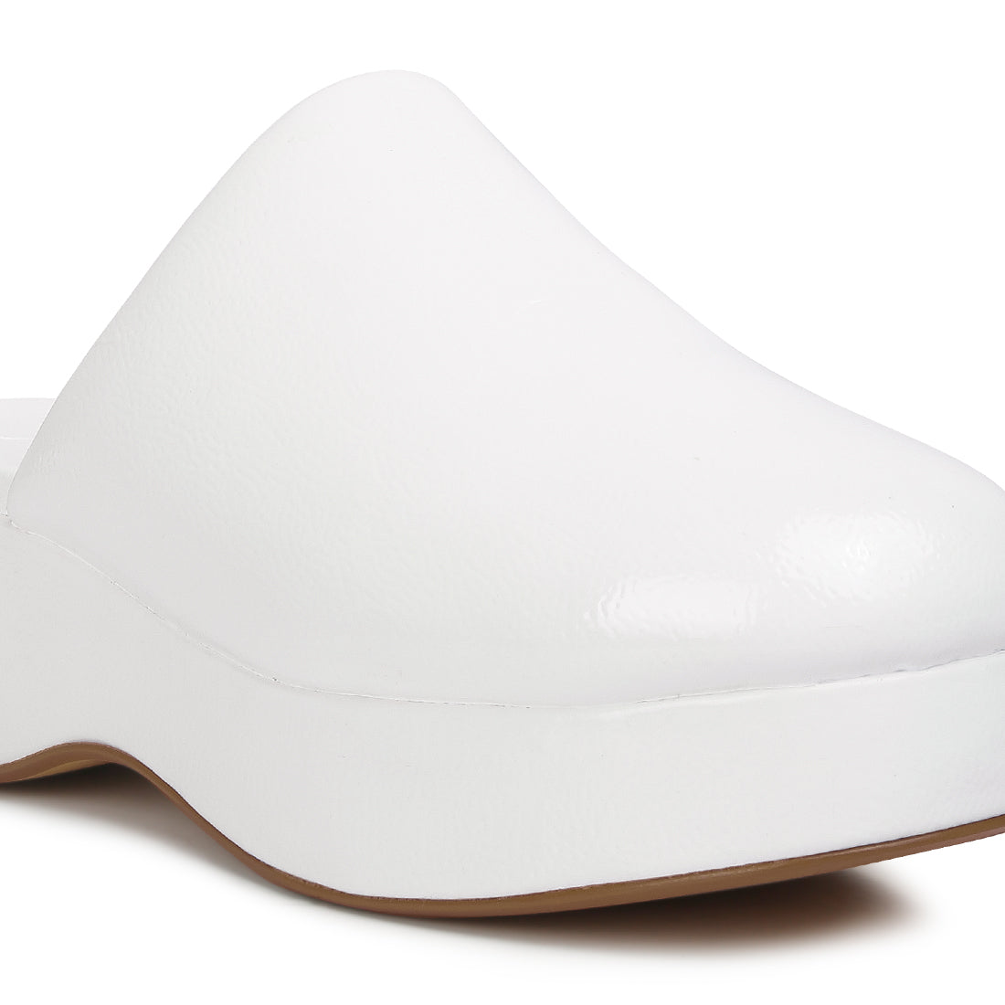 olori solid platform slip on mules#color_white