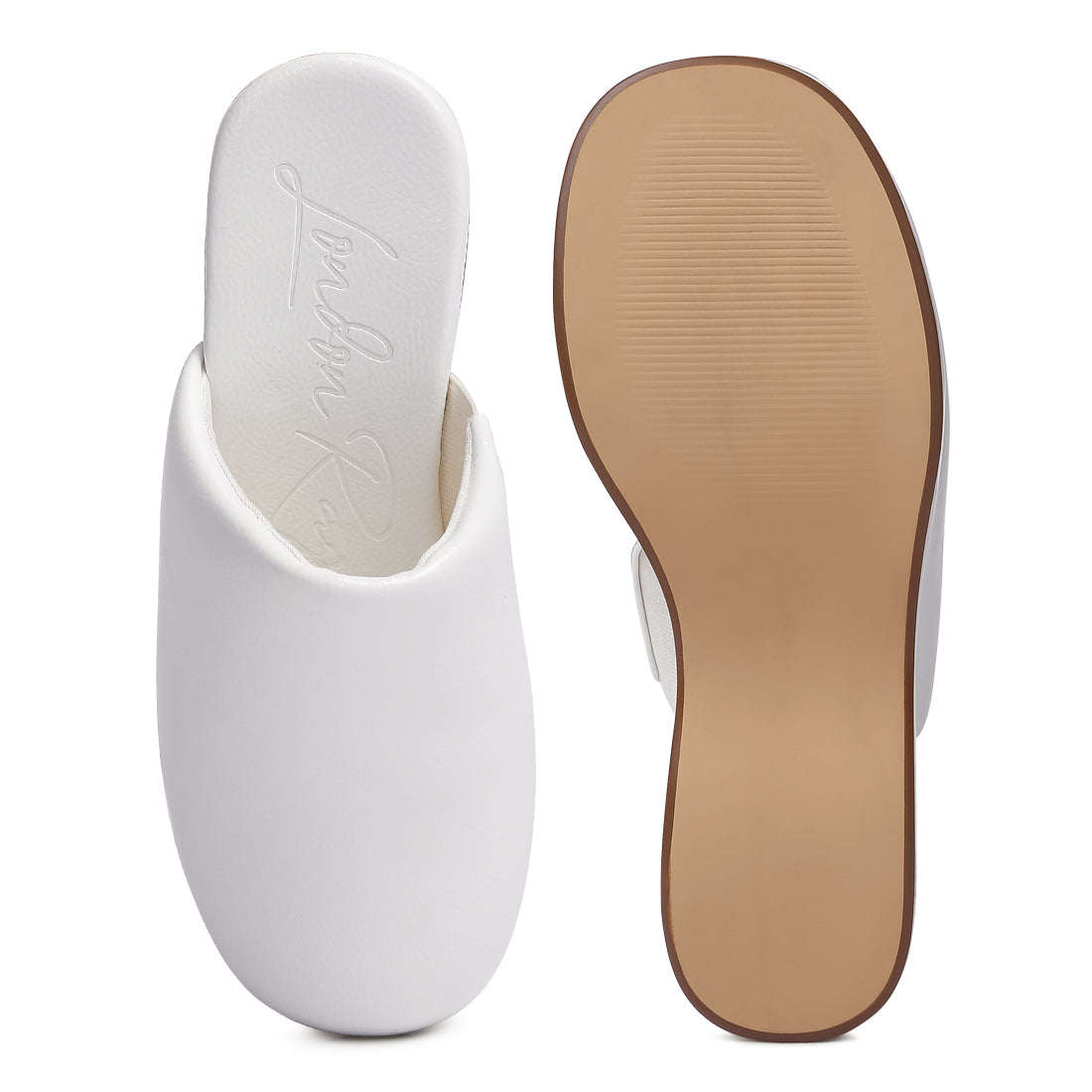 olori solid platform slip on mules#color_white