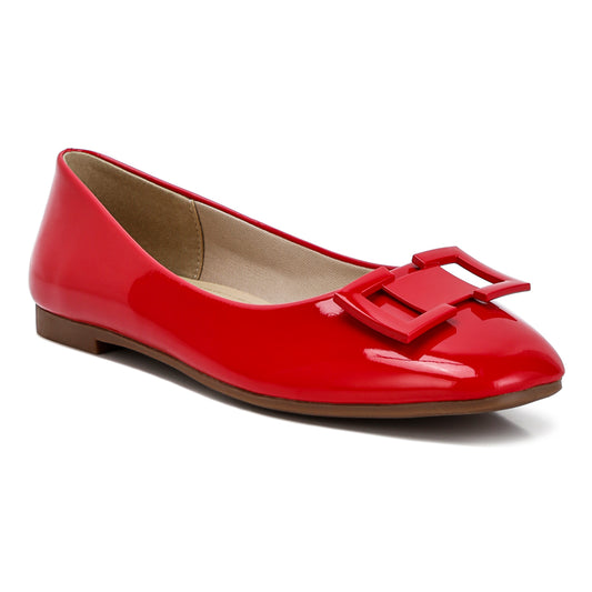 embellished flat ballerinas#color_red