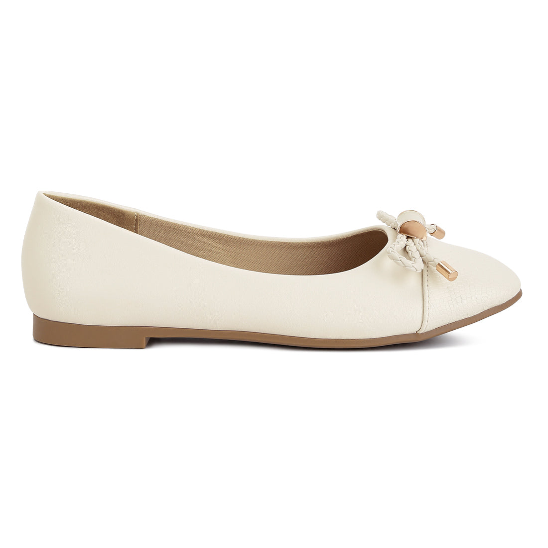 metallic embellished flat ballerinas#color_ivory