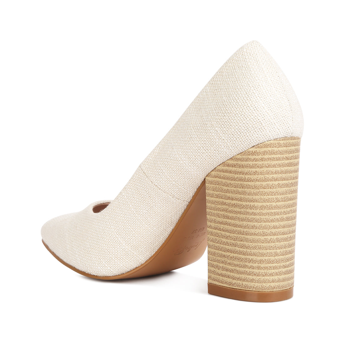 wide fit chic block heel pumps#color_off-white