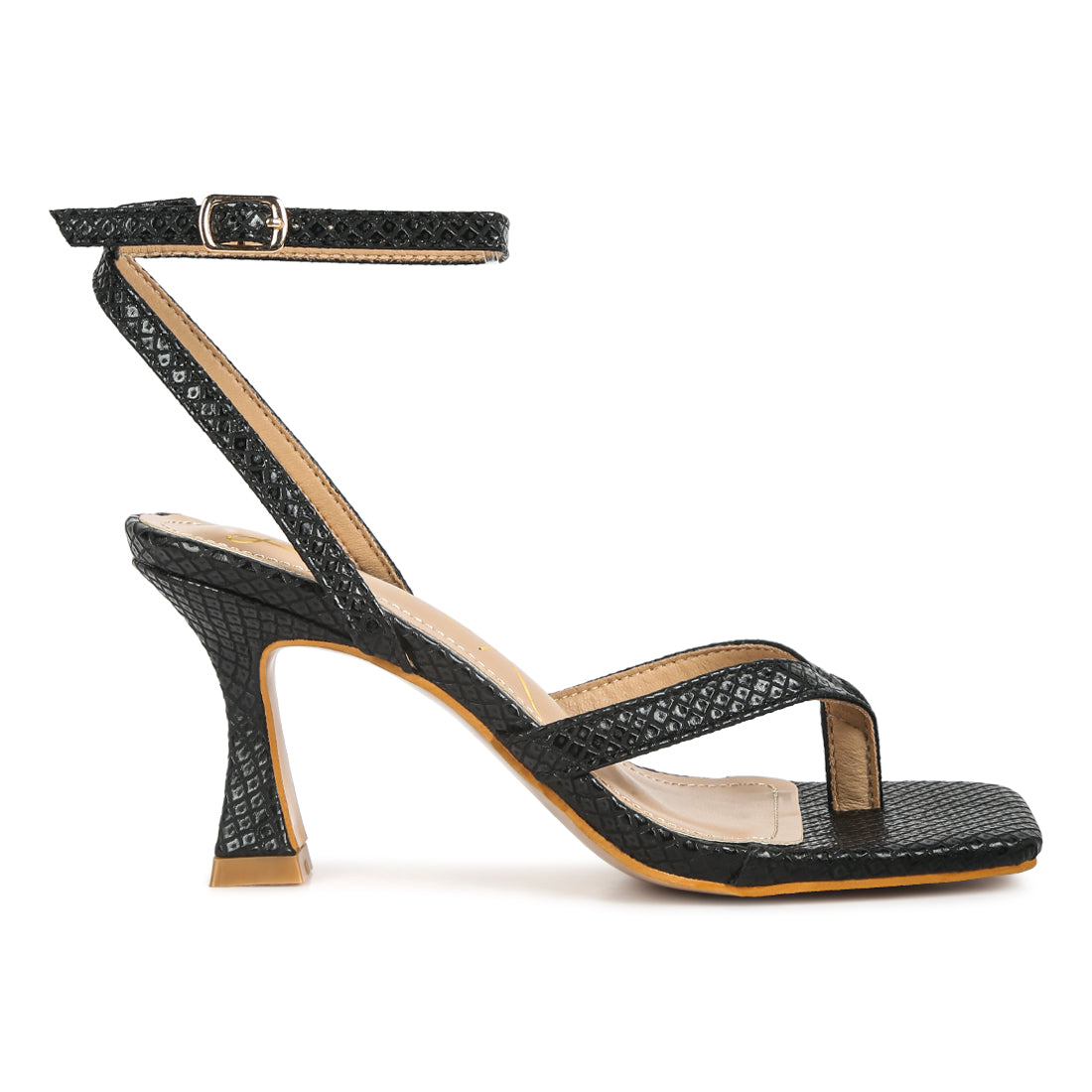 ankle strap thong sandals#color_black