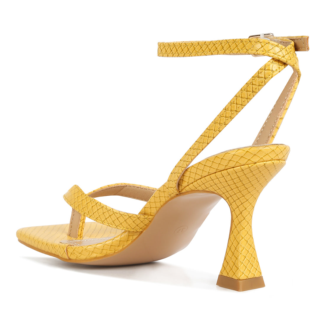 ankle strap thong sandals#color_yellow